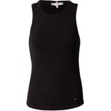 Tommy Hilfiger Dames Slim Rib Stretch Tank Top, Zwart, XS