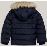 Winterjas - ESSENTIAL - Gewatteerde Jas - Effen - Met Capuchon en Nepbont Kraag