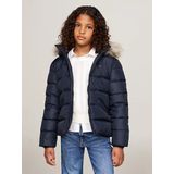 Winterjas - ESSENTIAL - Gewatteerde Jas - Effen - Met Capuchon en Nepbont Kraag