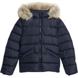 Winterjas - ESSENTIAL - Gewatteerde Jas - Effen - Met Capuchon en Nepbont Kraag