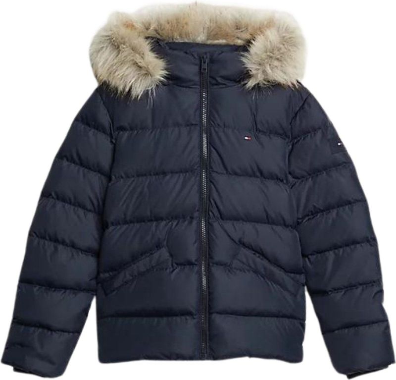 Winterjas - ESSENTIAL - Gewatteerde Jas - Effen - Met Capuchon en Nepbont Kraag