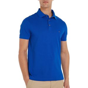 Tommy Hilfiger 1985 Slim Polo - heren poloshirt - donker kobaltblauw