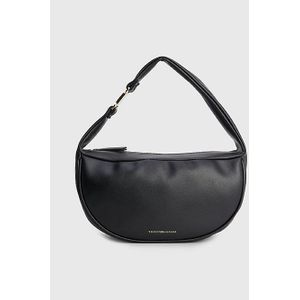 Tommy Hilfiger - Th Contemporary Shoulder Bag - Zwart - Kunstleer - Dames