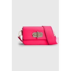 Tommy Hilfiger Turnlock Roze Leren Schoudertas AW0AW15091T1K