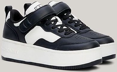 Tommy Jeans - Sneakers - Zwart - Leer