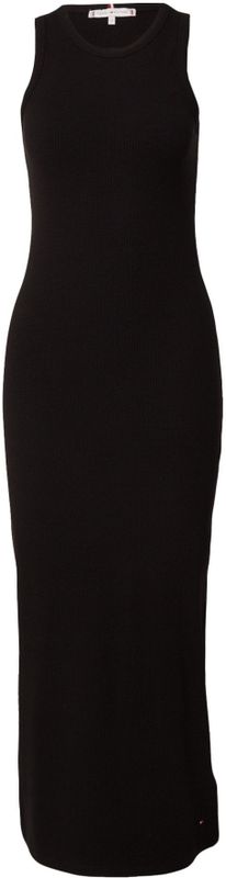 Tommy Hilfiger - Nauwsluitende Halfgeribbelde Jurk - Zwart