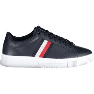 Tommy Hilfiger - Heren Sneakers Supercup Leather - Blauw - Maat 46
