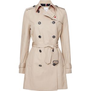 Tommy Hilfiger - Katoenen Trenchcoat - Beige - Dames