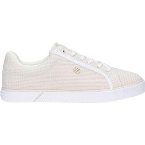 Tommy Hilfiger Dames Essential Vulc Mesh Sneaker Fw0fw07299 Gevulkaniseerd, Beige Verweerd Wit, 36 EU