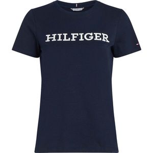 TOMMY HILFIGER - T-shirt - Blauw - Katoen - Korte Mouwen