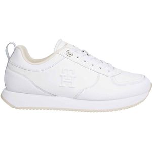 Tommy Hilfiger - Dames Sneakers Casual Leather Runner - Wit - Maat 41