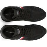 Sneakers runner Evo mix TOMMY HILFIGER. Leer materiaal. Maten 44. Zwart kleur