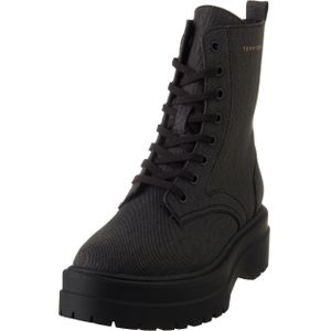 Tommy Hilfiger Vrouwen Vrouwelijke Essentiële Canvas Boot Mid, Zwart, 38 EU