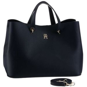 Tommy Hilfiger Emblem Shopper Tas 38 cm space blue