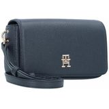 Tommy Hilfiger Dames TH Embleem Flap Crossover, Space Blue, Ruimte Blauw