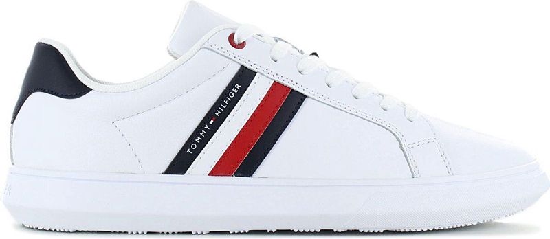 Tommy Hilfiger Essential Leather Cupsole Fm0fm04921 Cupsole-sneakers voor heren, Wit