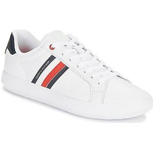 Tommy Hilfiger Heren Essential Leather Cupsole Sneaker, wit, groot UK, Wit
