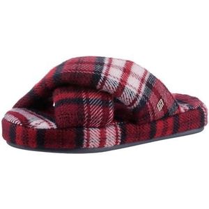 Tommy Hilfiger Vrouwen Tartan Check Thuis Slipper Fw0fw07608, Rode Tartan Check, 36 EU