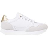 Tommy Hilfiger - Witte Leren Dames Sneaker - Fitness-schoenen