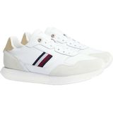 Tommy Hilfiger - Witte Leren Dames Sneaker - Fitness-schoenen