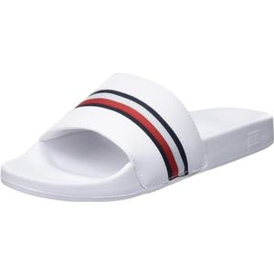 Tommy Hilfiger Vrouwen Global Stripes Slide, Wit, 38 EU