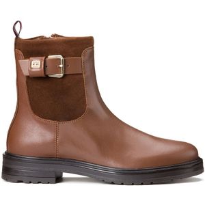 Tommy Hilfiger Dames Thermo Materiaal Mix Riem Bootie Fw0fw07477 Lage Boot, Bruin Natuurlijke Cognac, 36 EU