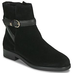 Bottines in suède Elevated TOMMY HILFIGER. Leer materiaal. Maten 37. Zwart kleur