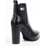 Tommy Hilfiger - Enkellaarsjes - Zwart - Leer