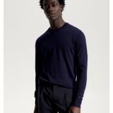 Tommy Hilfiger DC Fine Merinowol Trui - Donkerblauw - Heren - Maat M
