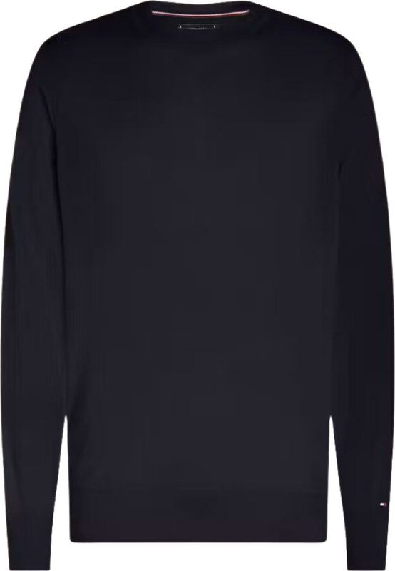 Tommy Hilfiger DC Fine Merinowol Trui - Donkerblauw - Heren - Maat M
