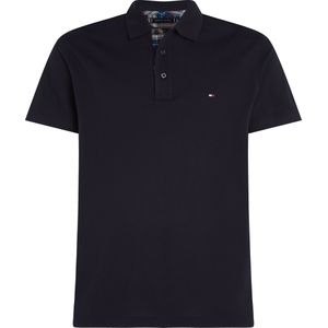 Tommy Hilfiger regular fit heren polo, Gs Check Placket Regular Polo, blauw