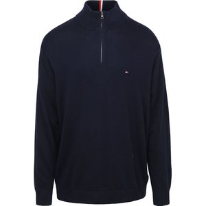 Tommy Hilfiger - Katoenen Trui - Navy - 95% Katoen 5% Kasjmier