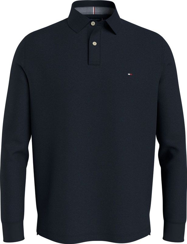 Tommy Hilfiger - 1985 Regular Ls Polo-b - Heren Polo - Blauw - Lange Mouw