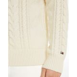 Tommy Hilfiger - Dc Cable Roll Neck - Coltrui - Wit