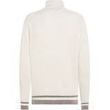 Tommy Hilfiger - Shadow Gs Rib Zip Mock - Schipperstrui - Wit - 100% Katoen