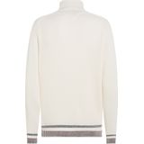 Tommy Hilfiger - Shadow Gs Rib Zip Mock - Schipperstrui - Wit - 100% Katoen