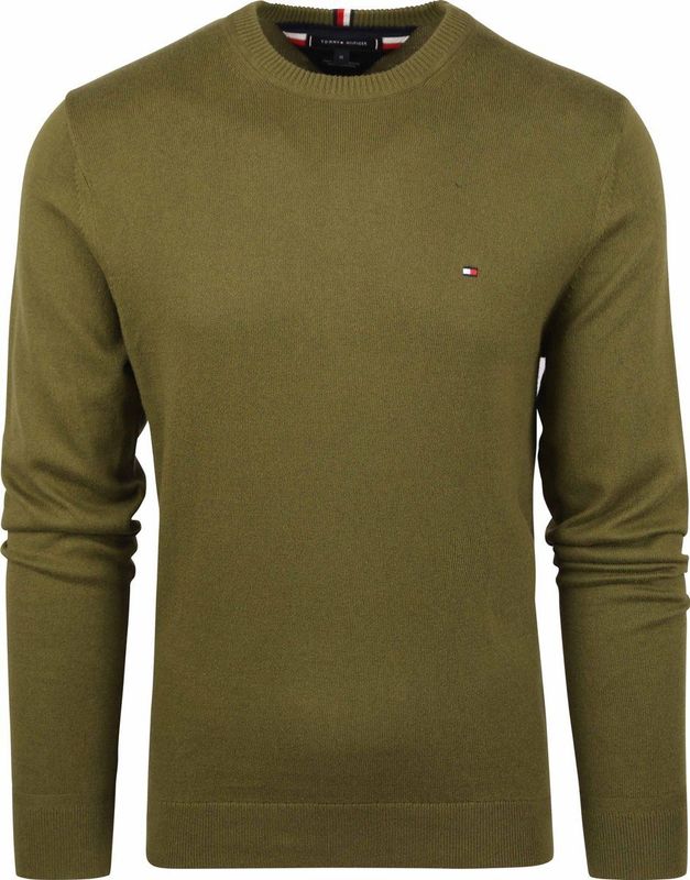 Tommy Hilfiger, Heren, Sweatshirts & Hoodies, Groen, Maat: M Katoen,