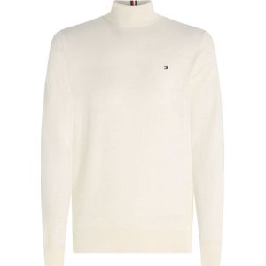 Tommy Hilfiger heren coltrui katoen, Pima Org Ctn Cashmere Roll Neck, wit