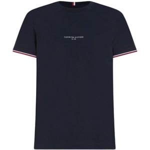 Tommy Hilfiger T-shirt korte mouw Blauw Tommy Logo Tipped MW0MW32584/DW5