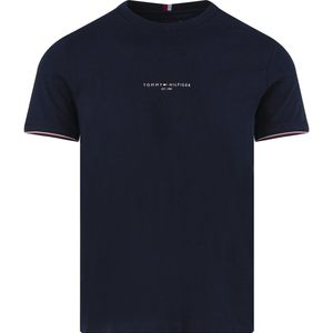 Tommy Hilfiger - Basic T-shirt - Donkerblauw - Katoen