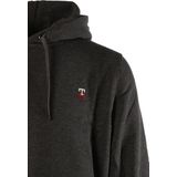 Tommy Hilfiger - Hoodie - Donkergrijs - 63% Katoen - Capuchon met Trekkoord - Kangoeroezak