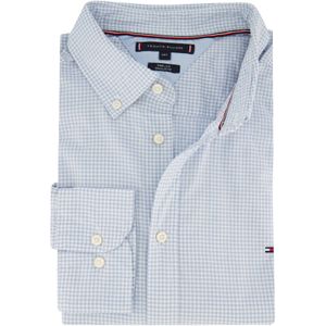 Tommy Hilfiger - Casual Overhemd - Lichtblauw - Katoen - Normale Fit