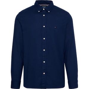 Tommy Hilfiger - Casual Overhemd - Donkerblauw - Katoenmix