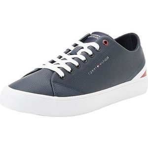 Tommy Hilfiger Th Hi Vulc Core Low Lth Stripes Fm0fm04778 gevulkaniseerde sneakers voor heren, Woestijn hemelsblauw