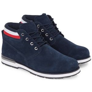 Tommy Hilfiger Heren Core Hilfiger Suede Boot Fm0fm04800 Outdoor, Blauwe Woestijnhemel, 40 EU