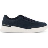 Tommy Hilfiger sneakers donkerblauw effen met structuur leer