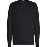 Tommy Hilfiger - Regular Fit - Gebreide Pullover - Katoen - Kabelpatroon
