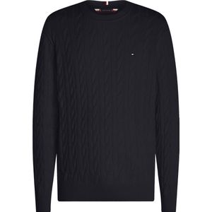 Tommy Hilfiger - Regular Fit - Gebreide Pullover - Katoen - Kabelpatroon