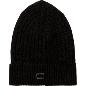 Tommy Hilfiger TJW Cosy Knit Beanie Dames - Zwart - One Size