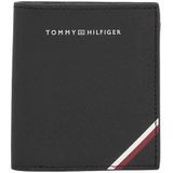 Tommy Hilfiger Heren lederen portemonnee centraal trifold, veelkleurig (zwart), één maat, Zwart (zwart), OS